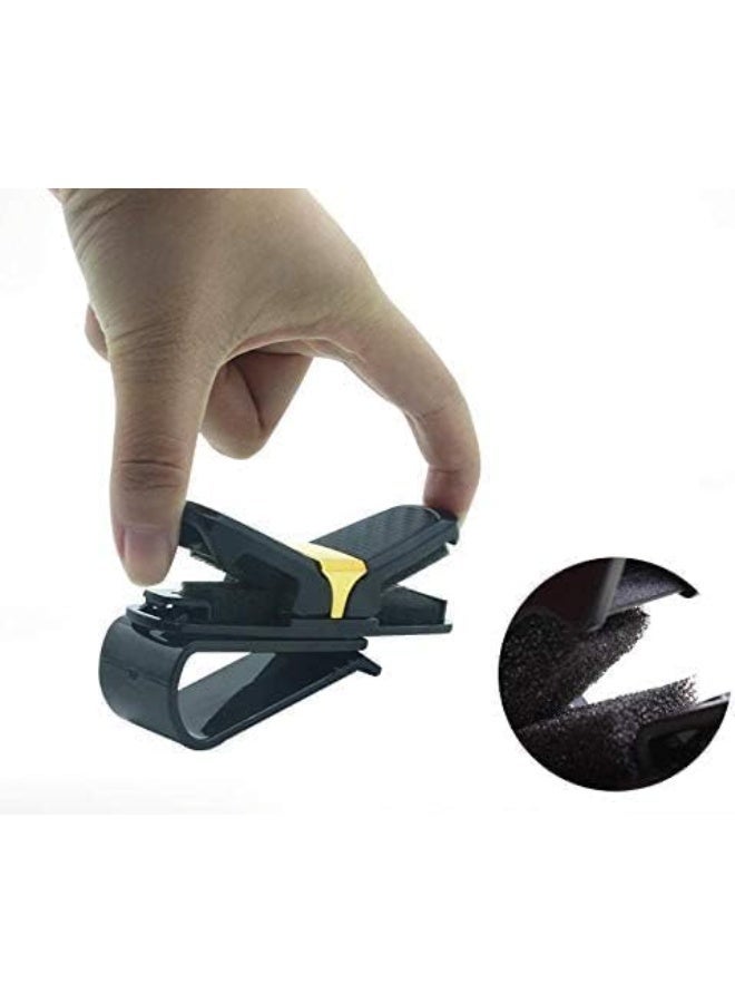 يو شوب حامل نظارات لواقي الشمس للسيارة من يوشوب، حامل بمشبك تثبيت للنظارات، مشبك مزدوج الأطراف قابل للدوران 180 درجة - Image 2